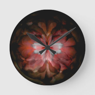 Horloge Ronde Tempête (rouge)