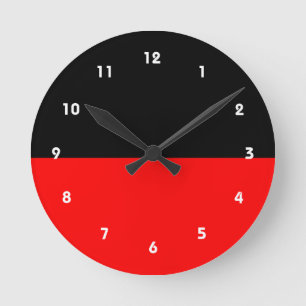 Horloge Ronde templat fait sur commande inférieur noir supérie