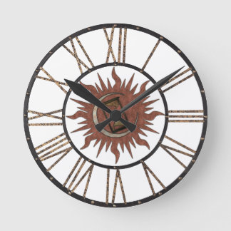 Horloge Ronde Temps antique gardant l'horloge murale