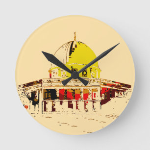 Horloge Ronde Temps avec Jérusalem : Dôme du mur de pierre