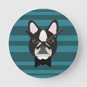 Horloge Ronde Terrier de Boston
