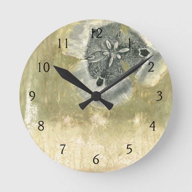 Horloge Ronde Tête de fleurs Abstraite de texture laquée (Recto)