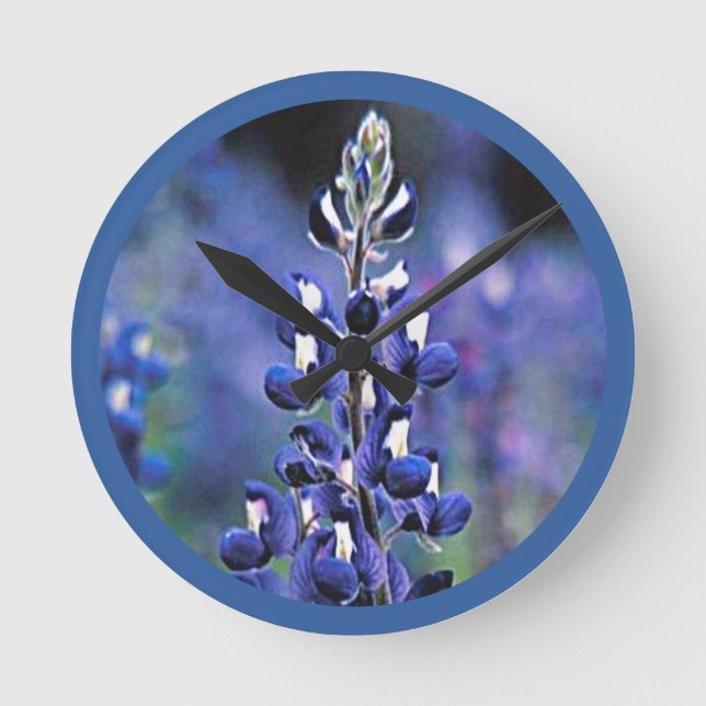 Horloge Ronde Texas Bluebonnet (Recto)