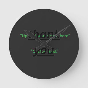 Horloge Ronde Texte personnalisé & Importez votre photo personna
