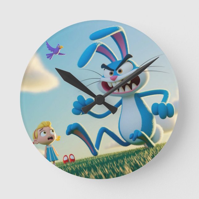 Horloge Ronde The angry rabbit  (Recto)