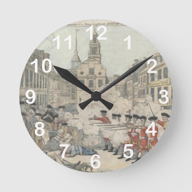 Horloge Ronde The Bloody Massacre (film, 1770) (Recto)