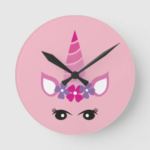 Horloge Ronde The Pink Unicorn