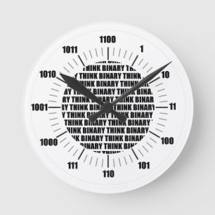 Horloge Ronde Think Binary Clock