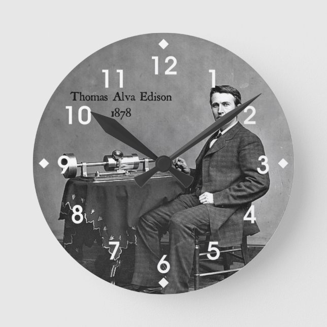 Horloge Ronde Thomas Alva Edison, 1878 (Recto)