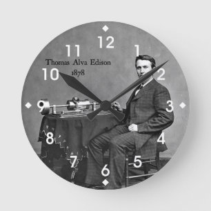 Horloge Ronde Thomas Alva Edison, 1878