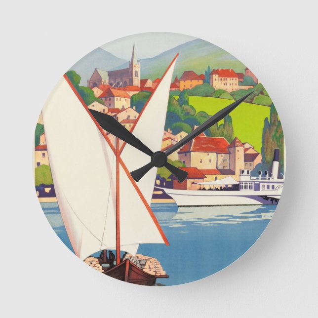 Horloge Ronde Thonon Les Bains Français Travel Europe (Recto)