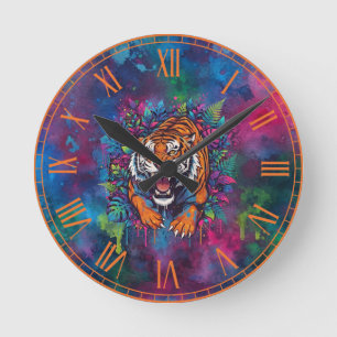 Horloge Ronde Tigre