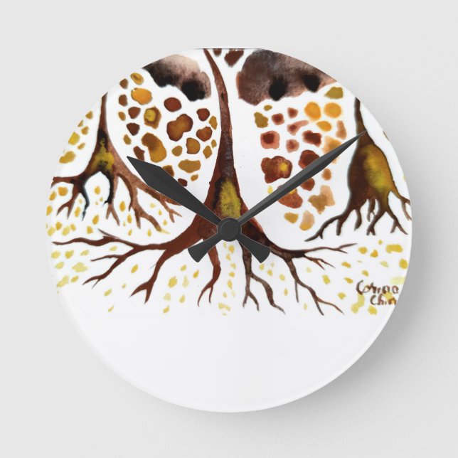 Horloge Ronde Tissus avec cellules neurales (Recto)