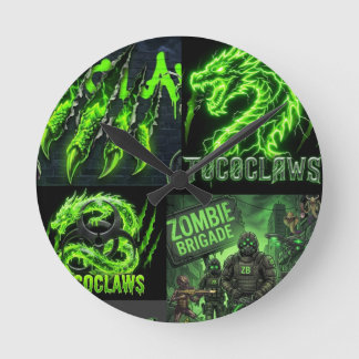 Horloge Ronde TOCOCLAWS Dragon Électrique Neon Vert - Million Ve