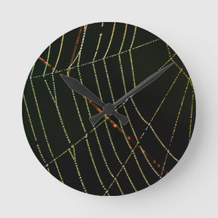 Horloge Ronde Toile d'araignée