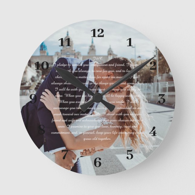 Horloge Ronde Toile de mariage faussement emballée sur toile de  (Recto)