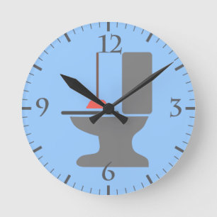 Horloge Ronde Toilettes et Plongeuse