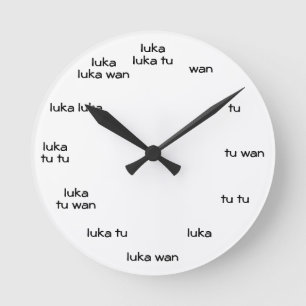 Horloge Ronde toki pona clock (white)