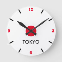Tokyo Capitale du Japon fuseau horaire minimaliste