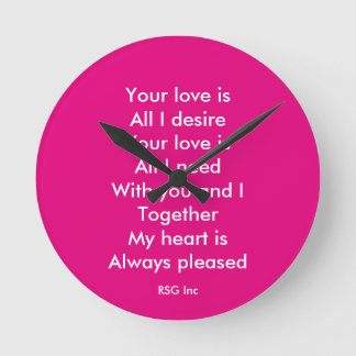 Horloge Ronde Ton amour