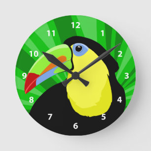 Horloge Ronde Toucan Bird Clocks