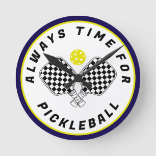 Horloge Ronde Toujours du temps pour les palettes de Pickleball