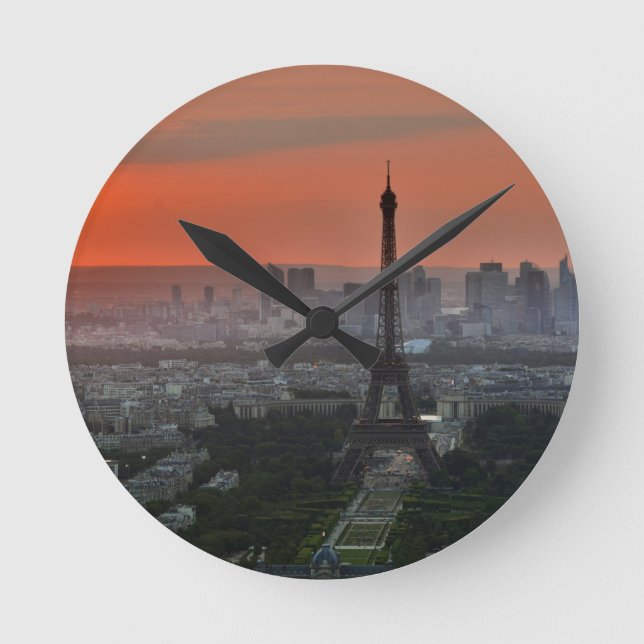 Horloge Ronde Tour Eiffel Paris Europe Travel (Recto)