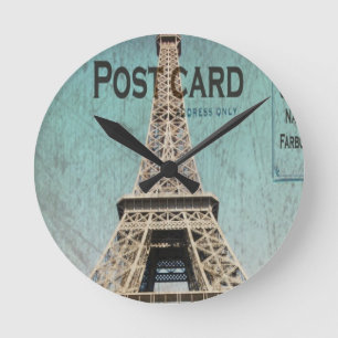 Horloge Ronde Tour Postcard de Paris