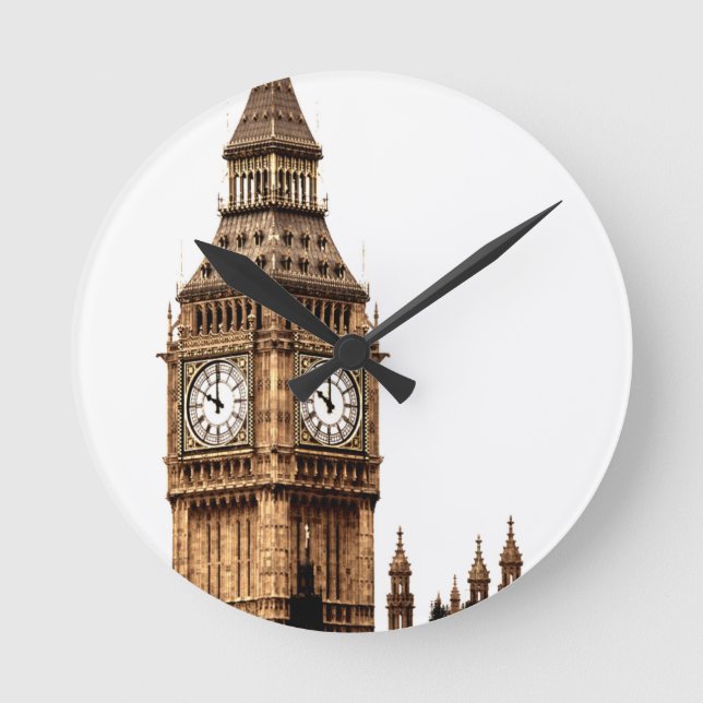 Horloge Ronde Tour Sepia Big Ben (Recto)