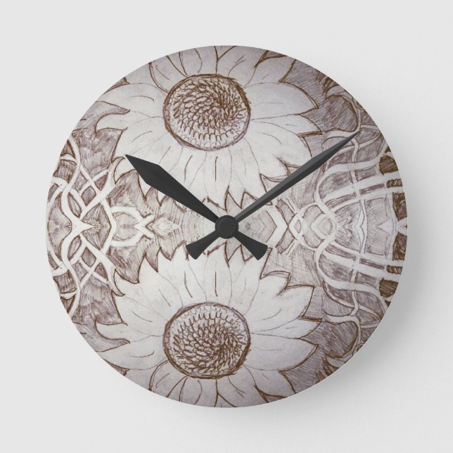 Horloge Ronde tournesol yaei à la maison (Recto)
