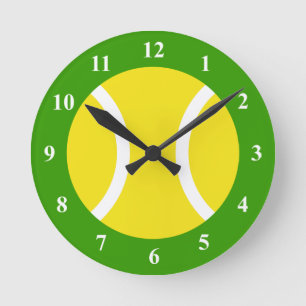 Horloge Ronde Tournoi de tennis wall clock with numbers