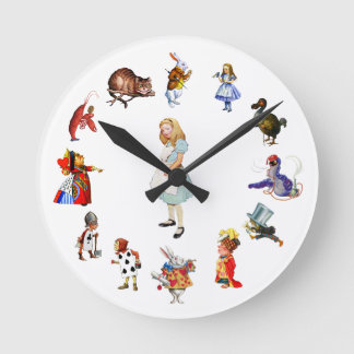 Horloge Ronde Tout autour d'Alice au pays des merveilles