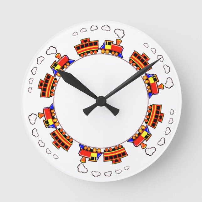 Horloge Ronde Toy Train Clock (Recto)