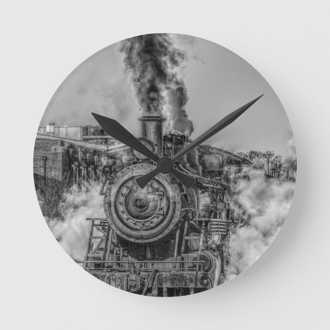 Horloge Ronde Train à vapeur (Recto)
