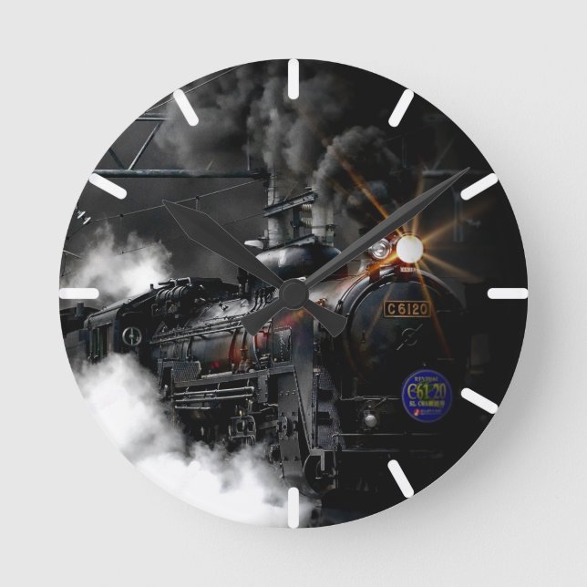 Horloge Ronde Train à vapeur (Recto)