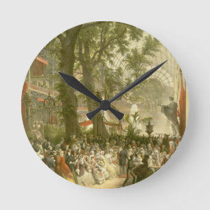 Horloge Ronde Transept de Crystal Palace, 1851 (coloré allumé