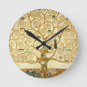 Horloge Ronde Tree of Life by Gustav Klimt