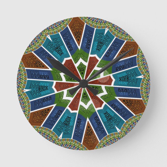 Horloge Ronde Trendy Sari design (Recto)