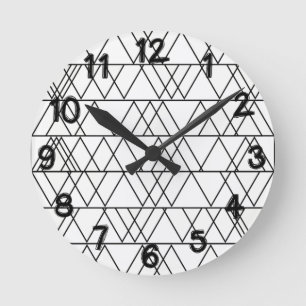 Horloge Ronde Triangles