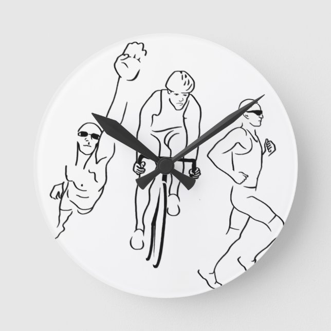 Horloge Ronde Triathlon de course de vélo de bain (Recto)