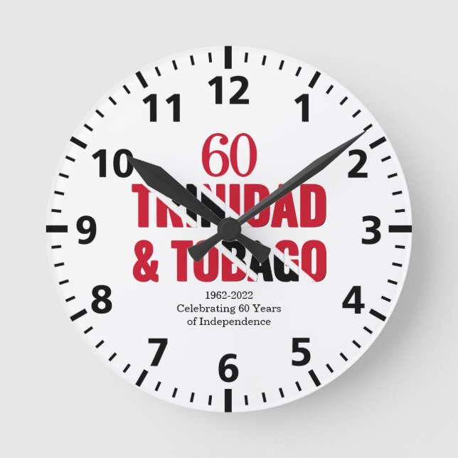 Horloge Ronde TRINIDAD 60e anniversaire de l'indépendance (Recto)
