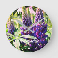 Trio Fleur Lupine Violet Personnalisé