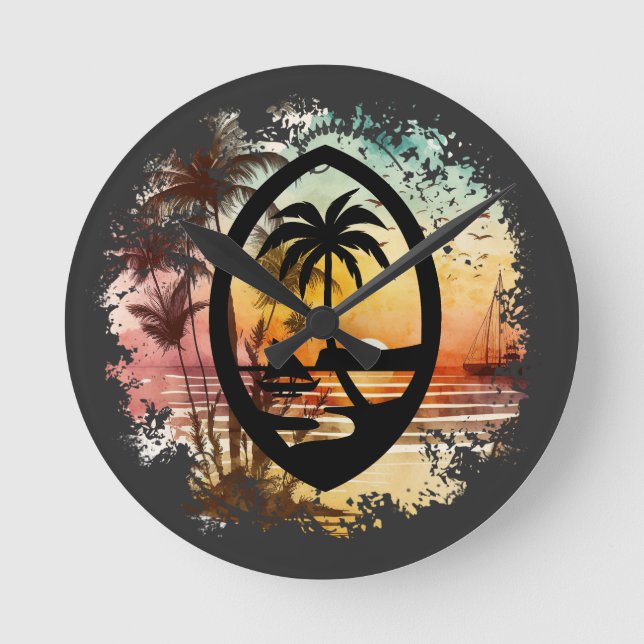 Horloge Ronde Triptyque d'impression en acrylique pour sceau de  (Recto)