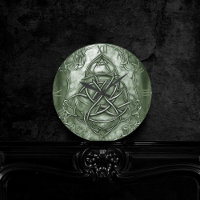 Triquetra Trinity Sage de noeud Vert Faux Metallic