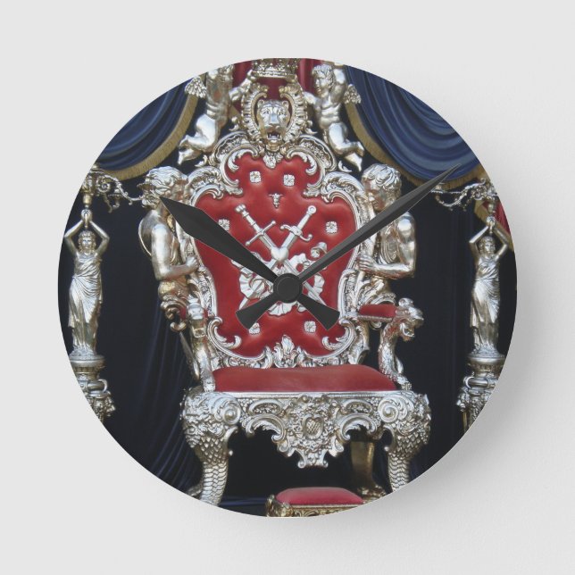 Horloge Ronde Trône de luxe velours (Recto)
