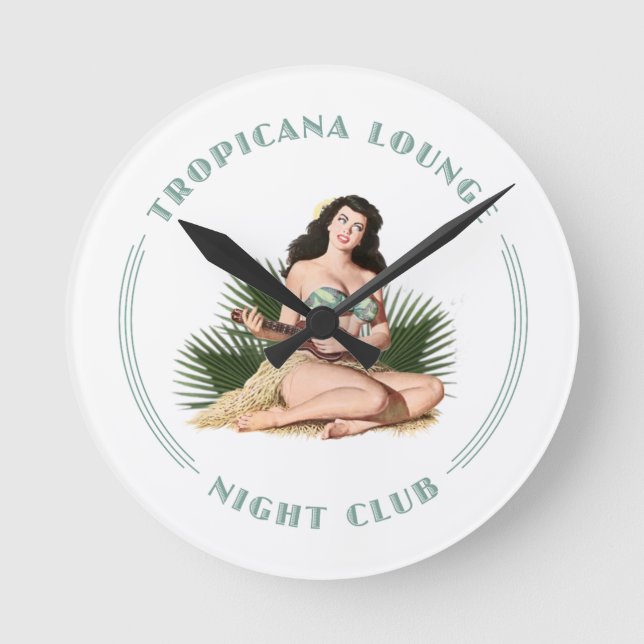Horloge Ronde Tropicana Night Club 1 Tropicana Lounge Hula Girl (Recto)