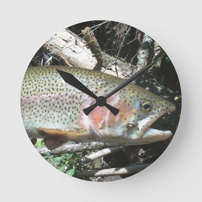 Horloge Ronde Truite arc-en-ciel (Recto)