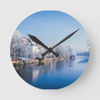 Horloge Ronde Tübingen, Allemagne après les chutes de neige