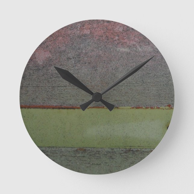 Horloge Ronde Turquoise bleu rose vert rouillé (Recto)
