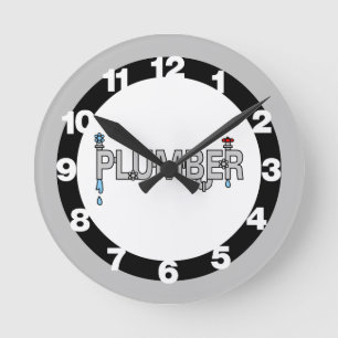 Horloge Ronde Tuyaux en plomberie